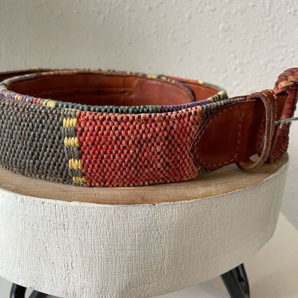 Colorful Woven Cotton Belt  - Picture 3 of 8